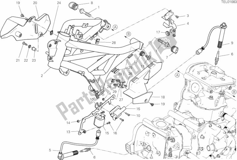 Wszystkie części do Rama Ducati Supersport S Thailand 950 2018
